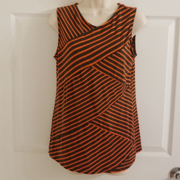 Striped tank top L Grey Red - Picture 2 of 3